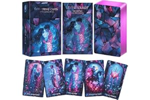 BWTY BEST WISHES TO YOU Love Tarot Cards with Guide Book for Beginners Original Unique New Pink Tarot Oracle Deck with Pretty Gold Foil Edge Guided Loving Meanings for Beginners