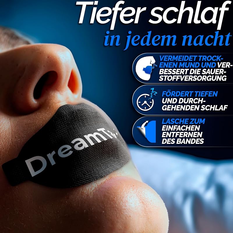 ® 35x Mouth Tape gegen Schnarchen – Mundpflaster zum Schlafen, Mundkleber für ruhigen Schlaf & Schlafhilfe – hypoallergen, latexfrei, atmungsaktiv – antischnarchmittel, mundtape