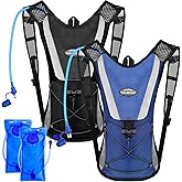 2 Pack Hydration Backpack Pack with 2L Water Bladder, Hiking Backpack with Hydration Bladder Water Rucksack Backpack Bladder Bag Cycling Bicycle Bike/Hiking Climbing Pouch