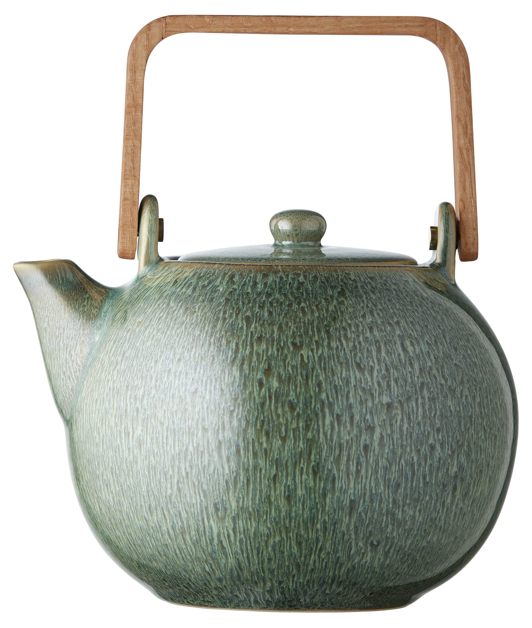 BITZ Stoneware Teapot 1.2 L Glossy Green