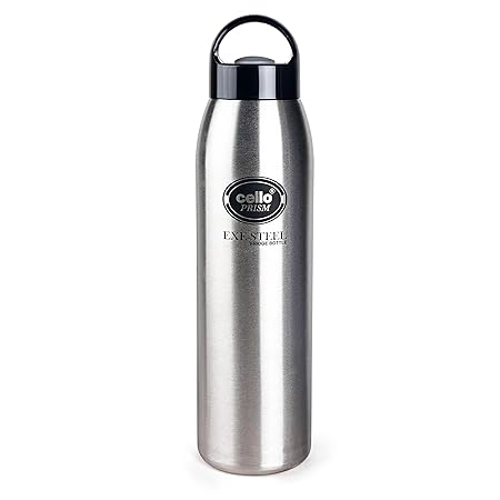 Cello Prism Stainless Steel Bottle, 1 Liter, Silver
