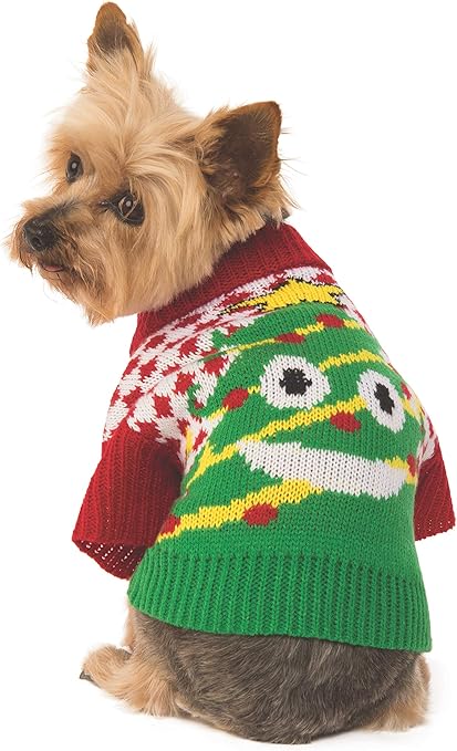 dog christmas tree sweater