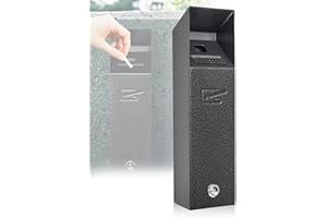 Artcraftvirtue Wall Mounted Ashtray Outdoor, Cigarette Butt Disposal,Receptacle,Bin,Fireproof, Prevention of Waterlogging, Su