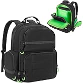 PGmoon Game Console Backpack Compatible with Xbox One/One S/ One X, Xbox Series S, Xbox 360/ 360 Slim, Travel Carrying Case Bag for 15.6’’ Laptop, Controllers, Cables (Patent Design)