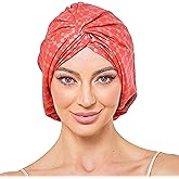 Adjustable Silk Satin Bonnet for Sleeping Hair Wrap, Double Layer Sleep Cap, Night Turban for Large Long Curly Braid Women Men Hair - Red & Dark Gold Checkered