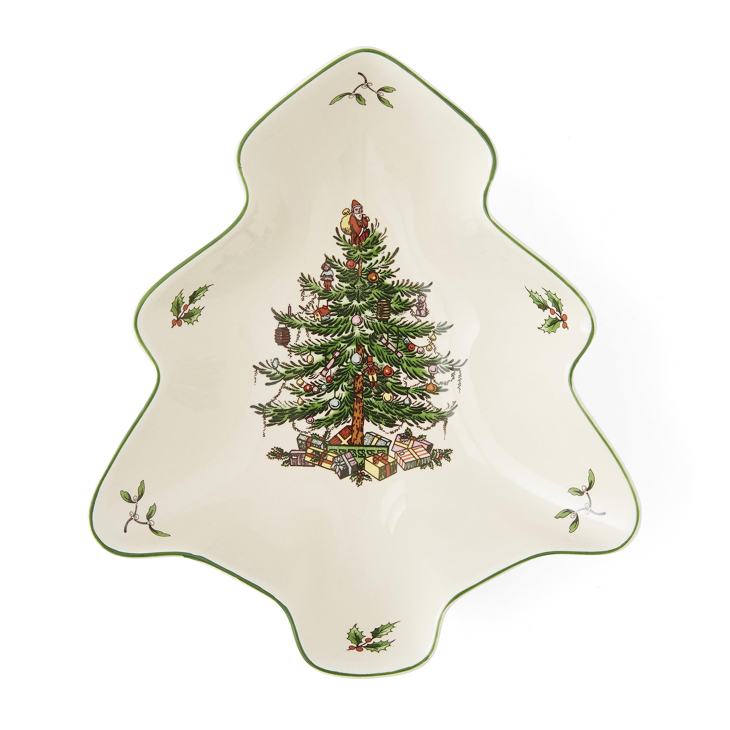 Spode Christmas Tree Dish, Ceramic, Multi-Colour