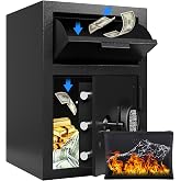2.8 CuFt Drop Safe for Business Depository Cash Safes with Drop Slot Money Safe Box with Digital Combination and Anti-Fishing for Home Office Hotel Restaurant