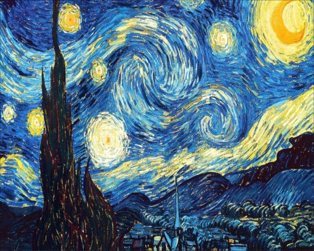 YEESAM ART DIY 5D Diamond Painting Full Drill, The Starry Sky by Van Gogh 25x30cm Diamond Art Mosaic Crafts Embroidery Kits