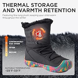 HAPPY NOCNOC Boys Girls Snow Boots Waterproof