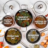 Nuovva Non Stick Pots and Pans Set Copper Induction 8pc with Lids view 6