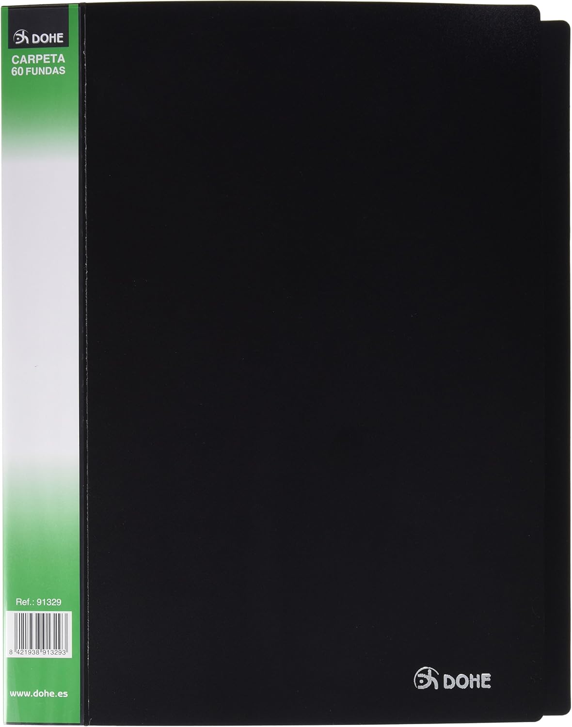 Dohe 91329 Personalised Folder 60 Pockets Spine Black, 60 fundas