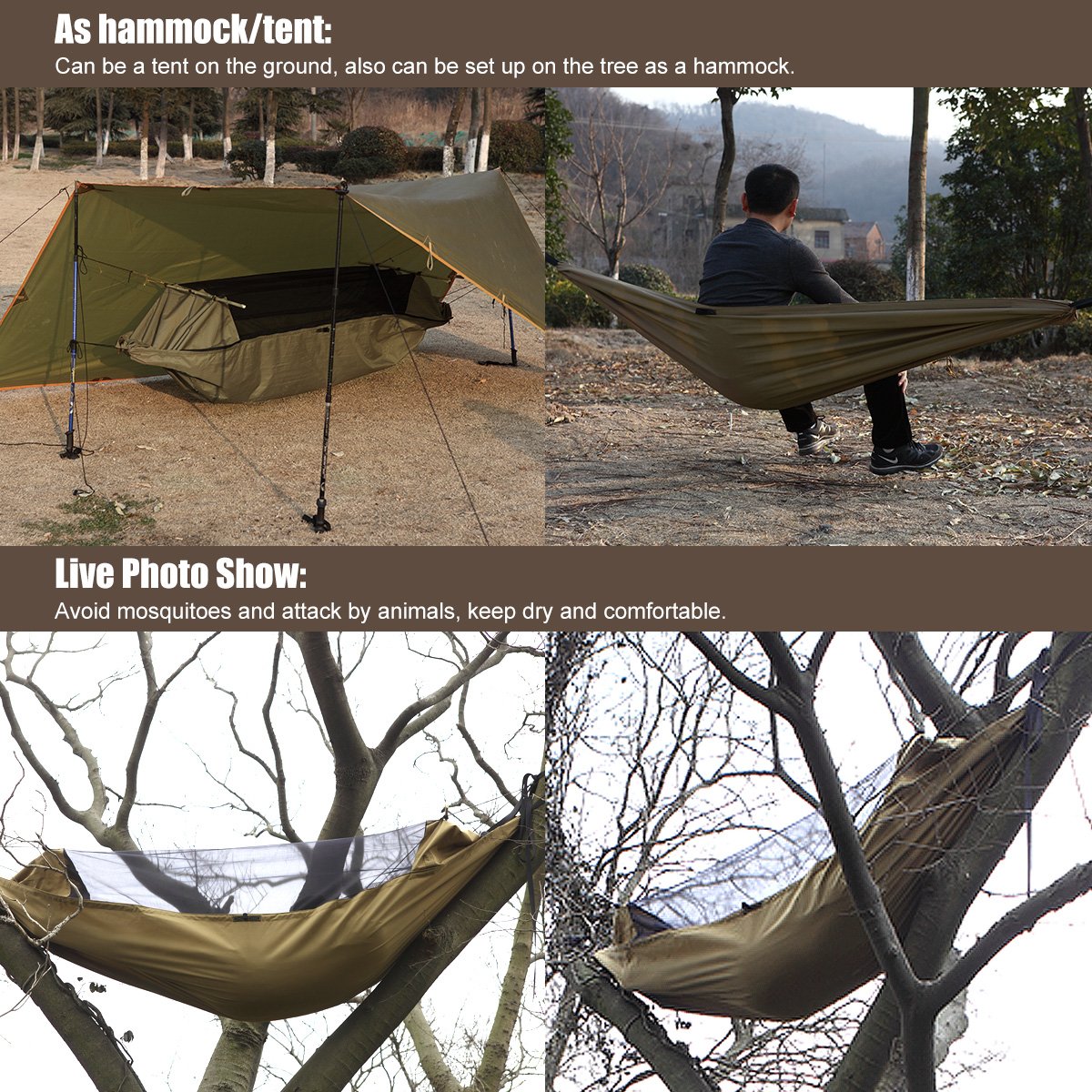 Hammocks Free Soldier Waterproof Camping Hammock With Mosquito Net Lightweight Tarp For Sporting Goods Cub Co Jp
