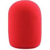 LEFXMOPHY for Audio Technica AT2020 Pop Filter, Windscreen for Audio-Technica AT-2020 AT-2035 AT-2040 AT-2050 ATR2500 ATR2500X AT-4040 Microphones Replacment Mic Foam Red Cover
