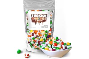 TURKISH MUNCHIES BY MUEKZOIN Freeze Dried Candy Variety Pack | Dried Snacks at 99% Efficiency for 48 Hours at -50 Fahrenheit using Professional Freeze Driers | Treats of Premium Flavors including Lemon, Raspberry, Strawberry, Apple and Orange | 4 OZ.