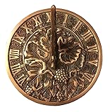 Rome 2306 Grapevine Sundial, Solid Brass with