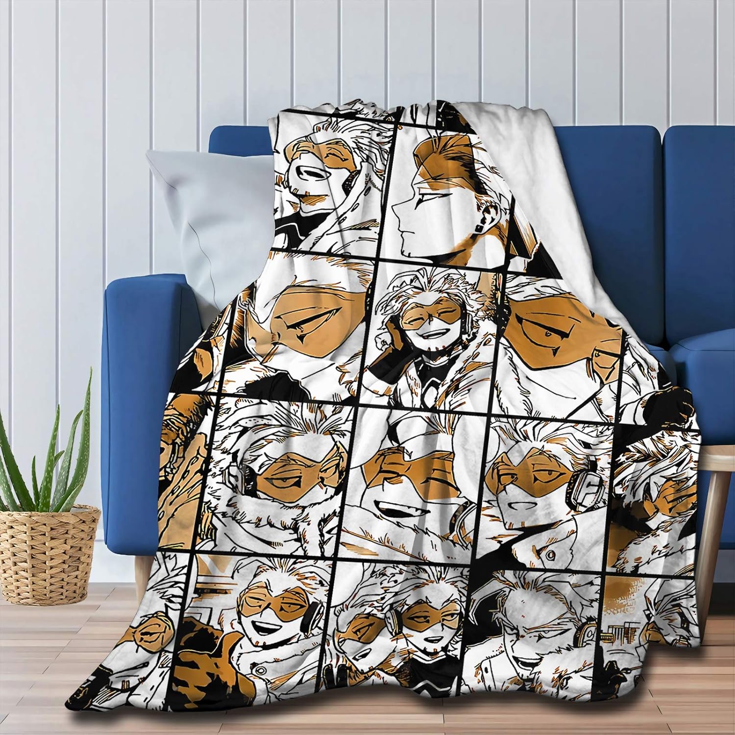 My Hero Academia Collage Anime Hawks Manga Fleece Throw Blanket