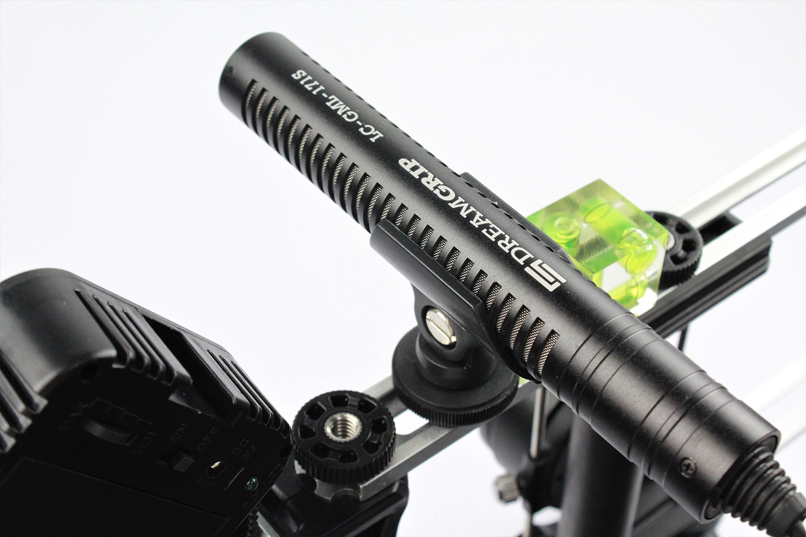 Pointed Gun Interview Microphone With Snap-On Cold Shoe Mount For Any Smartphone With Spring Audio Jack Connector