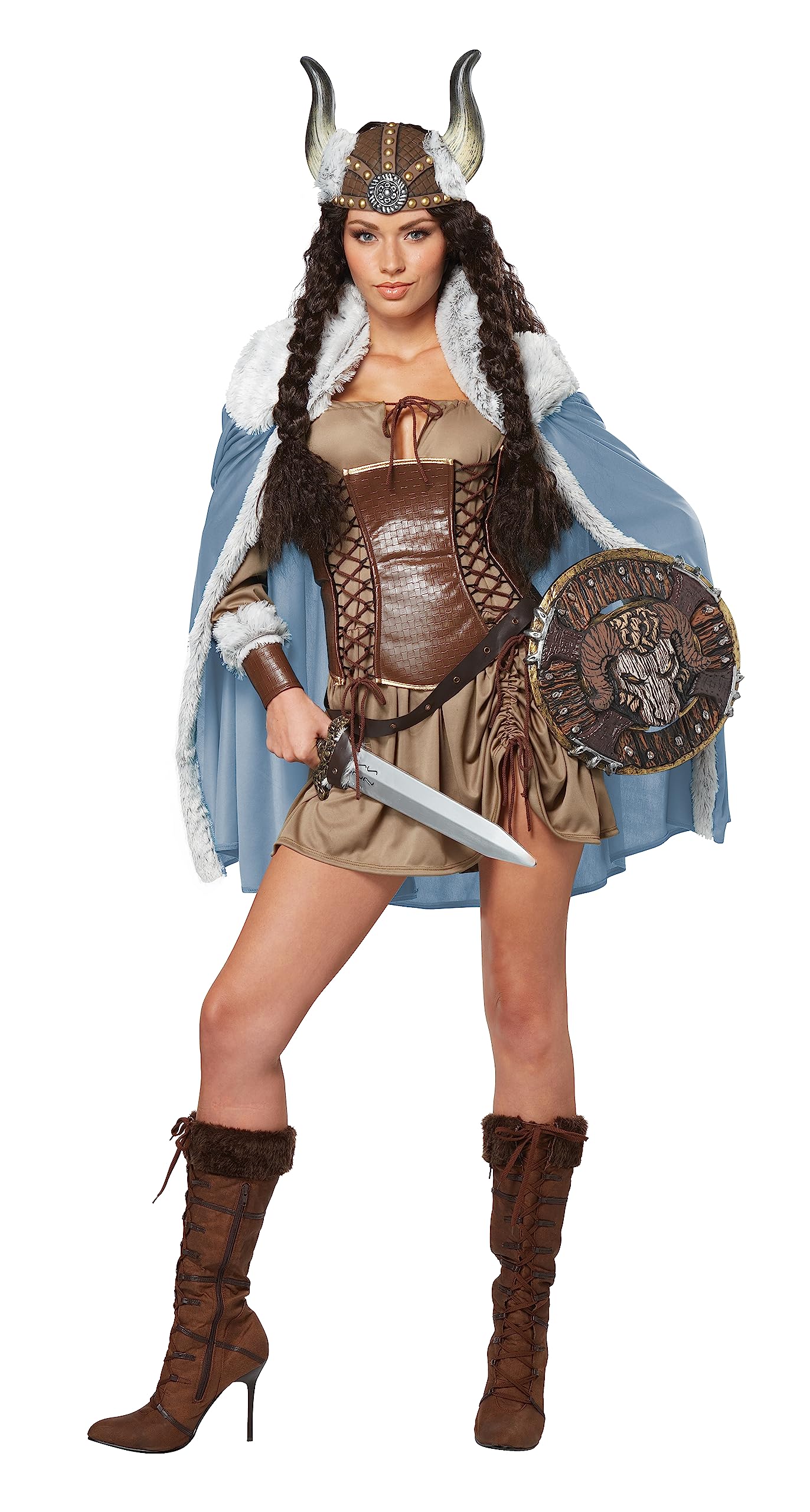 California Costumes 1336 VIKING VIXEN Adult-Sized Costume, Tan,Brown, XL