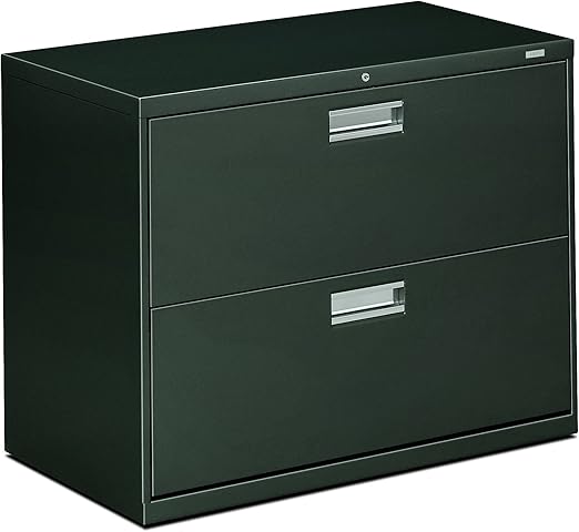 Amazon Com Hon 2 Drawer Filing Cabinet 600 Series Lateral Legal Or Letter File Cabinet Charcoal H682 Furniture Decor
