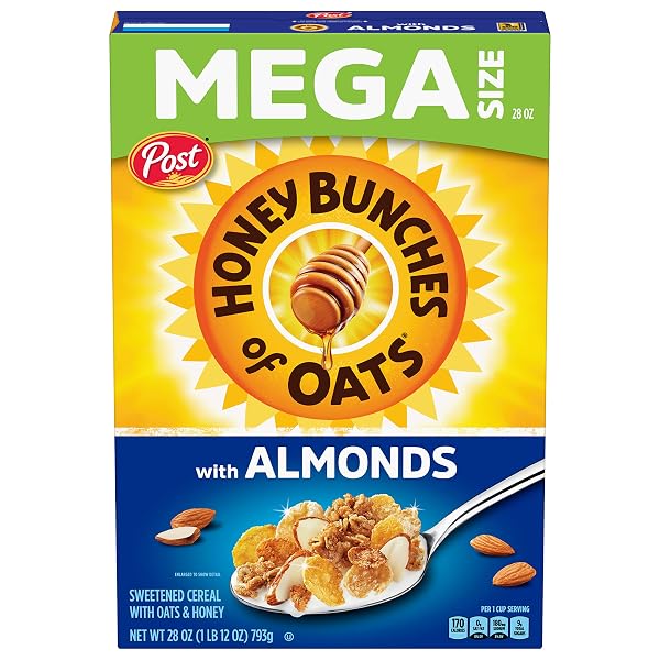 HONEY BUNCHES OF OATS WITH ALMONDS BREAKFAST CEREAL,...