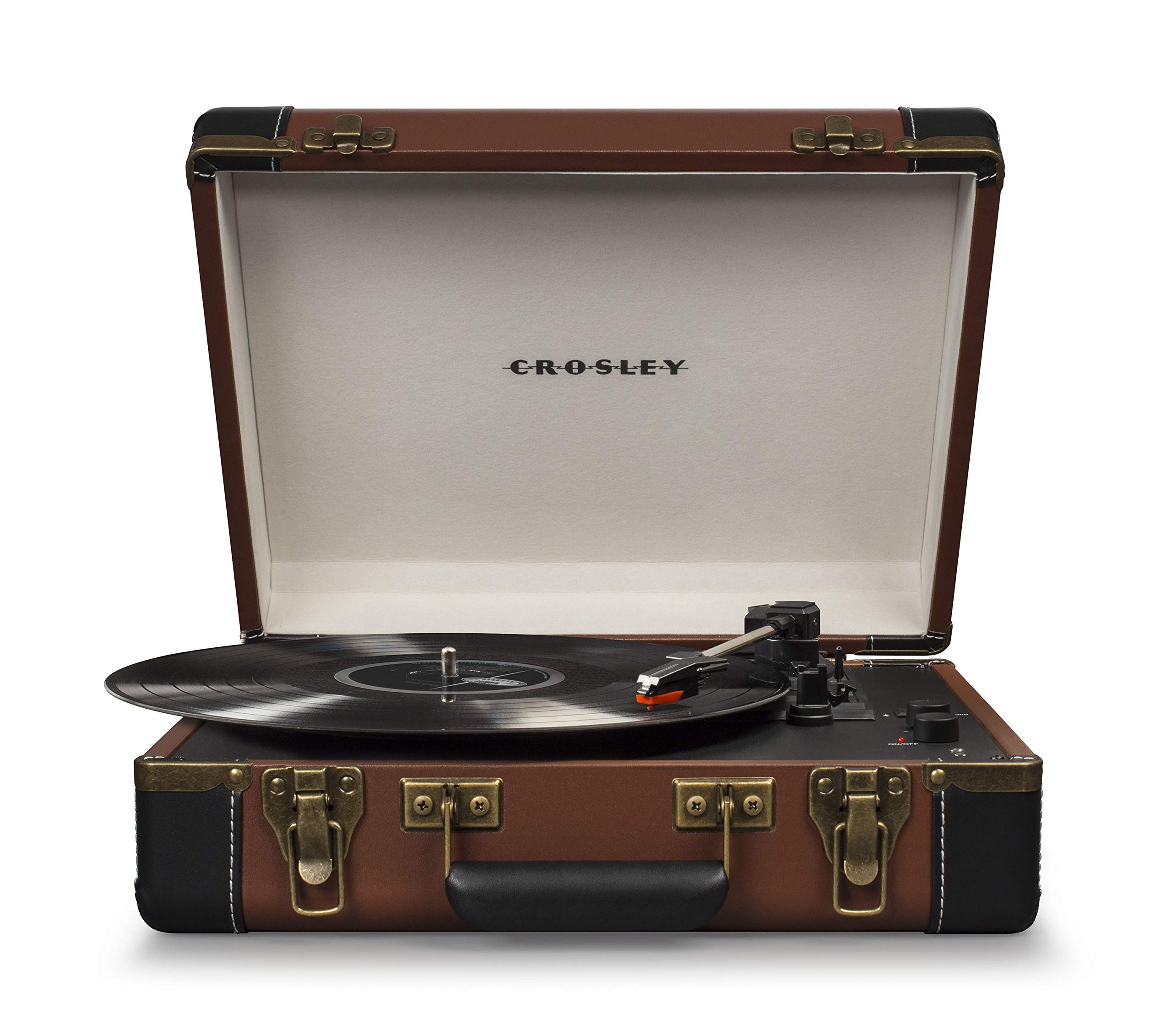 Crosley エグゼクティブUSB ポータブルターンテーブル ブラウン/ブラック 持ち運び楽々 CR6019A-BR商品画像