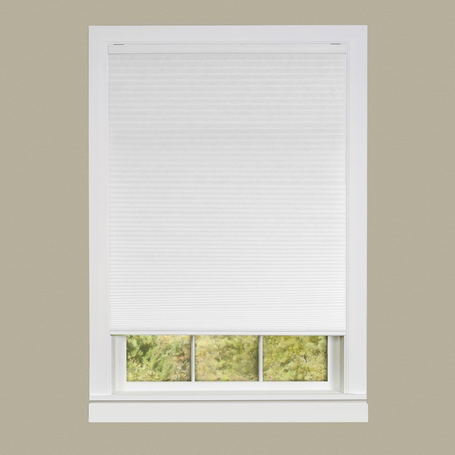 Achim Home Furnishings Honeycomb Pleated Cordless Window Shade, 30 by 64-Inch, White