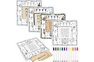 MotiMind 16 Pcs Passover Coloring Activity Accessories Include Matzah Cover with 3 Layers of Pockets and Watercolor Markers S