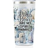 Onebttl Polar Bear Gifts for Women, Polar Bear Coffee Mug, Stainless Steel Tumbler 20oz