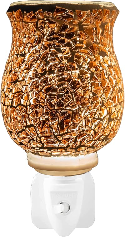 Aroma Haven S2 Mosaic Electric Wax & Oil Burner | Rose Gold Aroma Diffuser