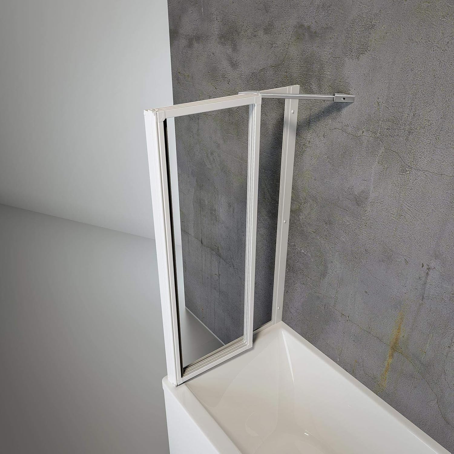 Verre Transparent Schulte Pare Baignoire Rabattable A Coller 3 Volets Pivotants Avec Paroi Laterale 129x70x120 Cm Sans Percer Profile Blanc Cuisines Et Salles De Bain Bricolage Verre Transparent Schulte Pare Baignoire Rabattable A Coller 3 Volets Pivotants Avec Paroi Laterale 129x70x120 Cm Sans Percer Profile Blanc Cuisines Et Salles De Bain Bricolage