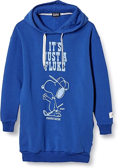 Amazon パーリーゲイツ レディース スヌーピーコラボレーション Snoopy ワンピース 18 裏毛 Snoopy 055 110 ブルー 日本 0 S 日本サイズs相当 ワンピース チュニック 通販