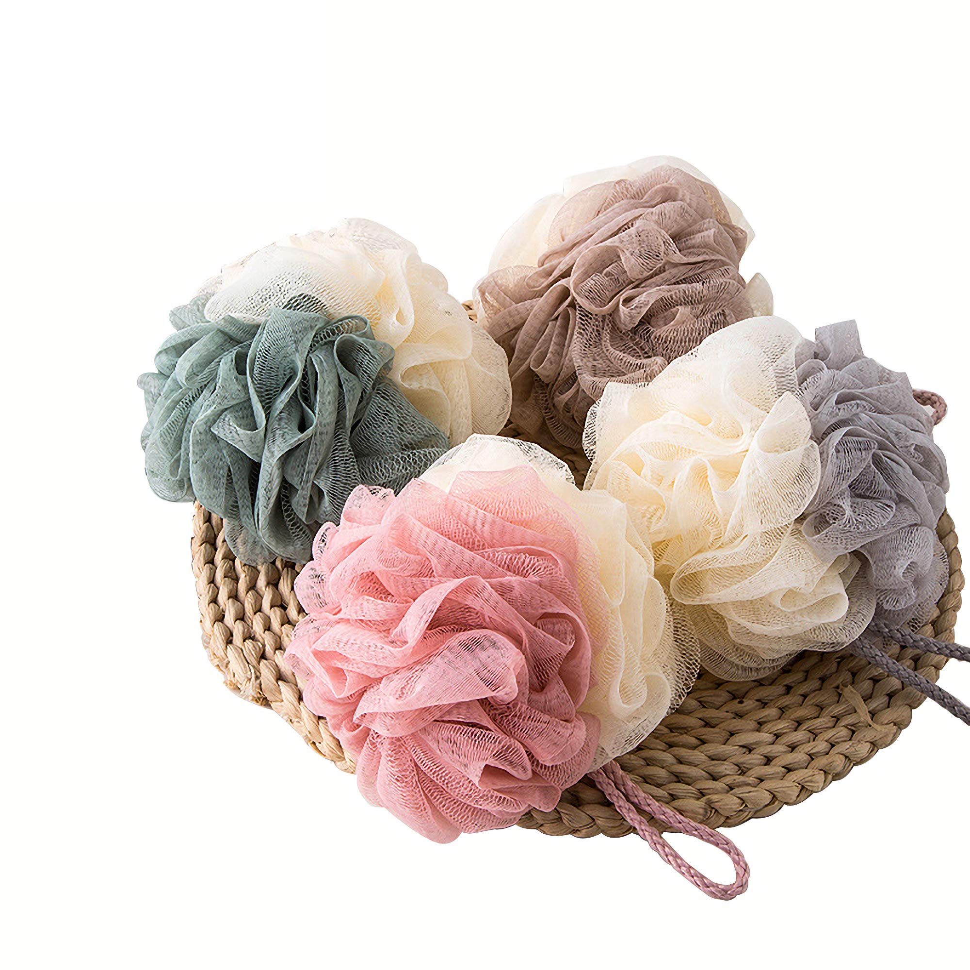 Photo 1 of *missing 3*
TCOTBE 4 Pack Loofah Bath Sponge Lace Mesh,Sponge Loofahs, Multi Color Bath Loofah Sponge Assortment for Silky Skin, Full Cleanse Lather Luxurious Bathing Accessories