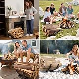 EALPVIS 22" Curved Firewood Rack - Heavy Duty Metal Log Holder view 5