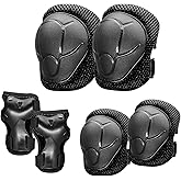 Knee Pads for Kids， Knee Pads and Elbow Pads Set Toddler 3-10 Years Protective Gear Set for Girls Boys with Wrist Guards for Skating Cycling Bike Rollerblading Scooter