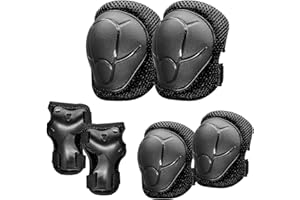 G GEQID Knee Pads for Kids， Knee Pads and Elbow Pads Set Toddler 3-10 Years Protective Gear Set for Girls Boys with Wrist Guards for Skating Cycling Bike Rollerblading Scooter