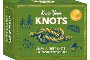 Know Your Knots: Learn the best knots for outdoor adventures - 30 cards and 2 ropes
