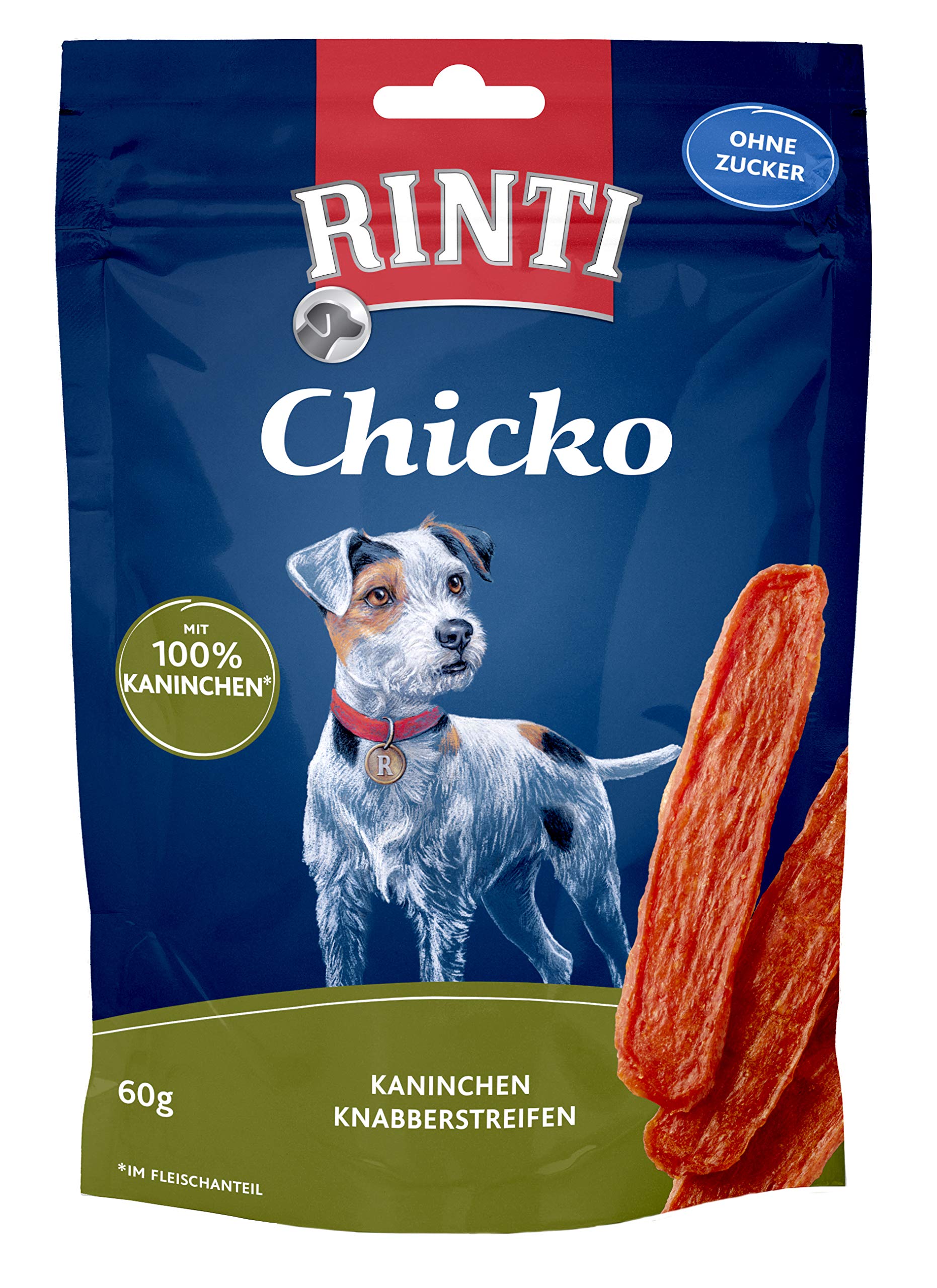 Rinti Dog Treats Extra Chicko Rabbit 60 g Pack of 12 x 60g