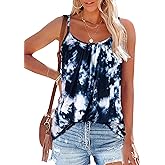 JOLIGAL Tank Top for Women Summer Casual Spaghetti Strap Camisole Loose Fit Sleeveless Tunic Blouses