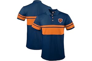 FOCO NFL Football Team Color Chest Stripe Men's Polo Shirt