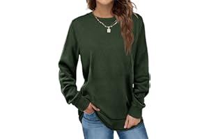 Dofaoo Sweatshirts for Women Crewneck Long Sleeve Shirts Tunic Tops for Leggings Fall Fashion Winter Clothing