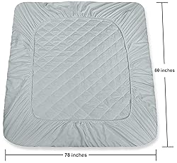 Utopia Bedding Quilted Fitted Mattress Pad, King