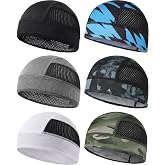 Funnysoft 6pcs Cool Skull Cap for Men Breathable Mesh Helmet Liner