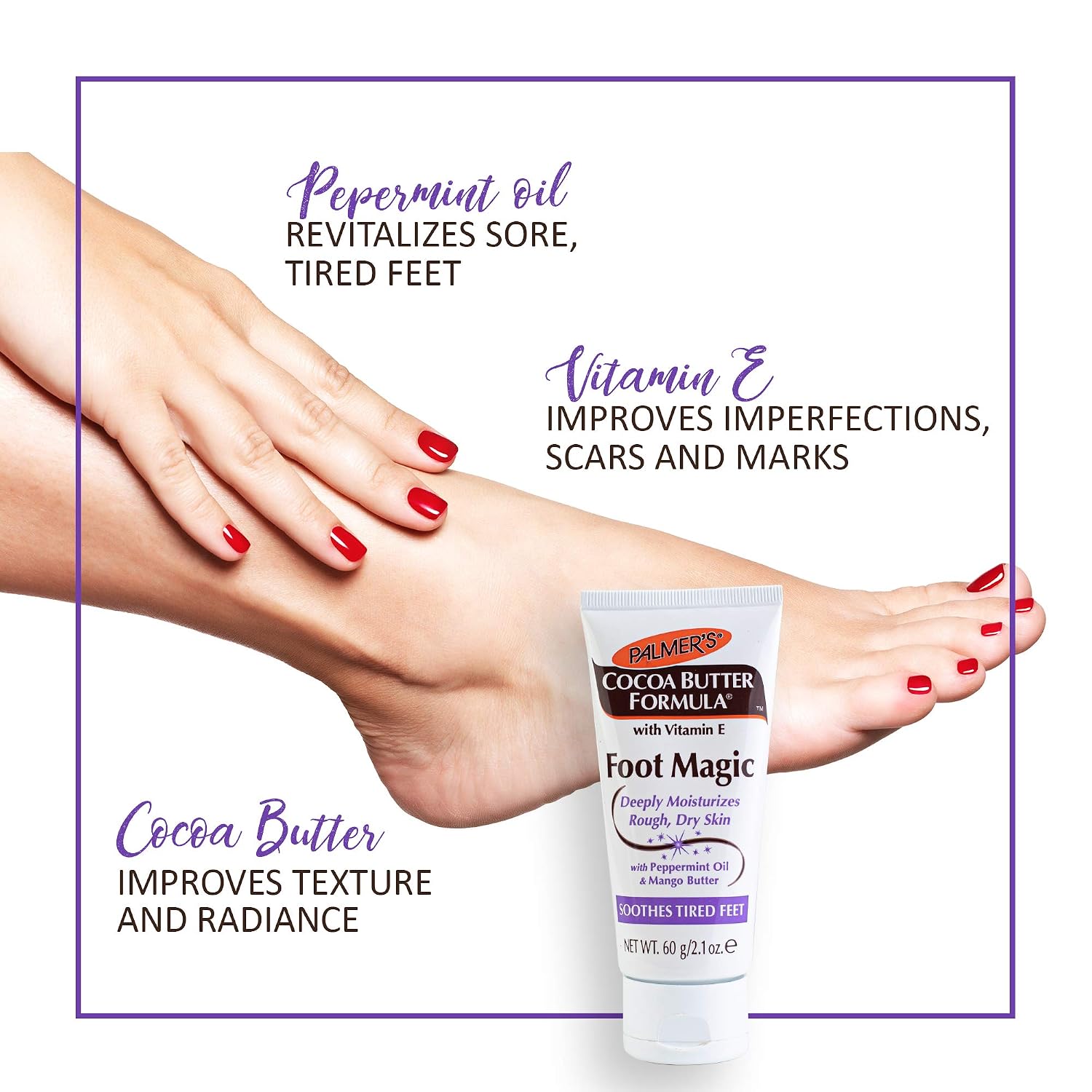Palmer's Cocoa Butter Formula Foot Magic 60g, WHITE, 60 g (Pack of 1) - Image 5