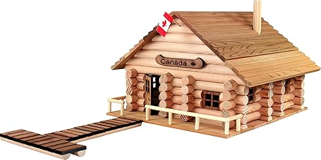 Fisherman S Lodge Kit 43 Piece Miniature Log Model 9 3 4 X 9 1