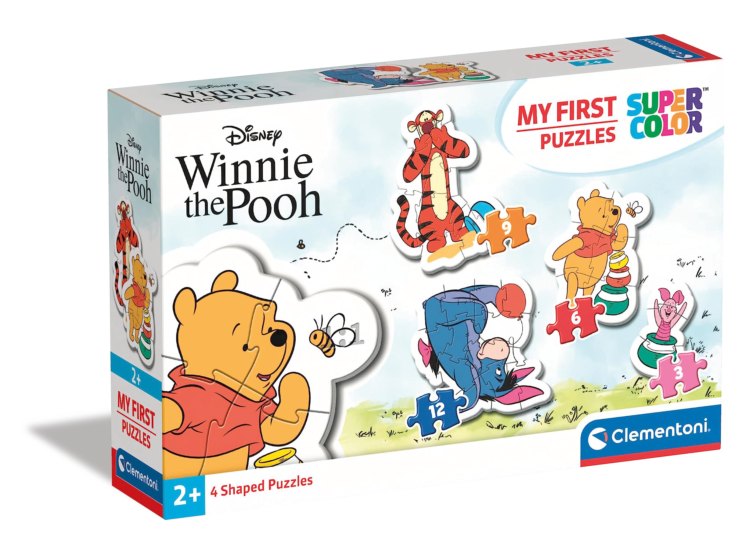 Clementoni - 20820 - My First Puzzle - Disney Winnie the Pooh - 3-6-9-12 pieces - Made in Italy - jigsaw puzzle children age 2+