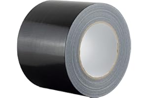 GTSE Black Duct Tape, Wide Roll, 4 inches x 55 Yards (164 ft), Heavy-Duty, Waterproof, 1 Roll Pack