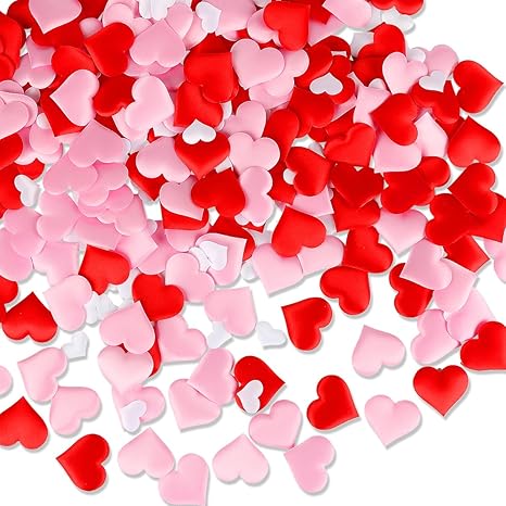 Amazon Com Leesky 300pcs Red Pink White Heart Confetti