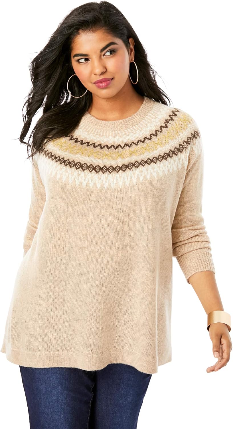 plus size fair isle sweater