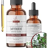 Pura Herba Organic Myrrh Liquid Extract - Alcohol-Free Tincture Drops | Non-GMO, Vegan, Gluten-Free Herbal Supplement | 2 Fl Oz | Made in USA